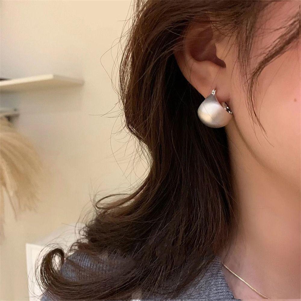 Медь Модный Девушка Подарок Женщинам Матовые Серьги Серьги-гвоздики Серьги в корейском стиле Серьги-пряжки для ушей