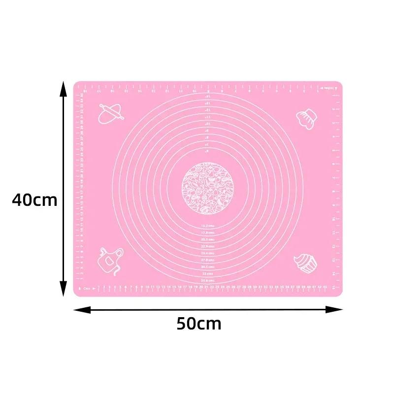 Baking Mat Non-Stick Silicone Kneading Dough Mat Pizza Cake Dough Maker Kitchen Rolling Dough Pads Baking Pastry Tools