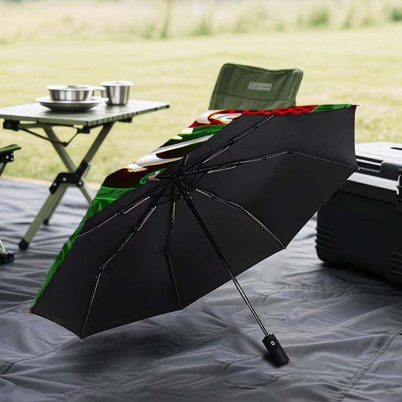 1PC Champions Celebration Printed Umbrella Folding umbrella, automatic umbrella 8-Frame for Travel, camping Fan gifts Christmas Gifts