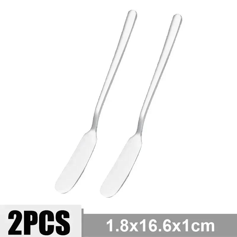 4/1PCS Butter Knifes Stainless Steel Cheese Cutter Knifes Long Handle Bread Jam Spreaders Cream Toast Cutlery Kitchen Gadgets