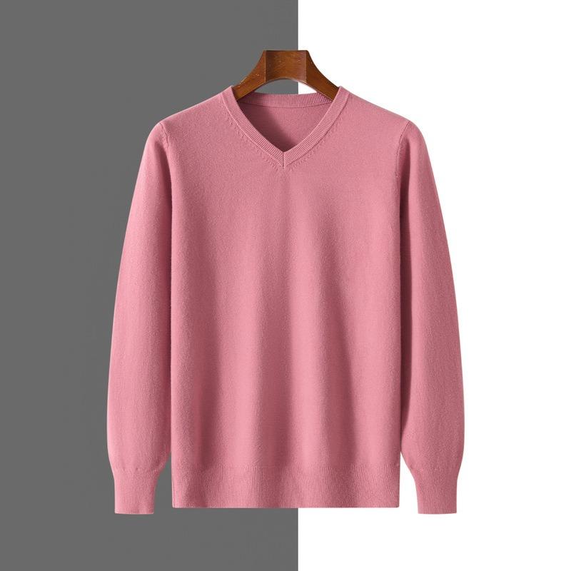 Men S V Neck Pullover Knit Sweater Casual Business Style