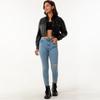 Women’s Jackets Faux Leather Long Sleeves Single Breasted Crop Top Punk  Jacket Short Motorcycle Coat Fashion Out Wear
