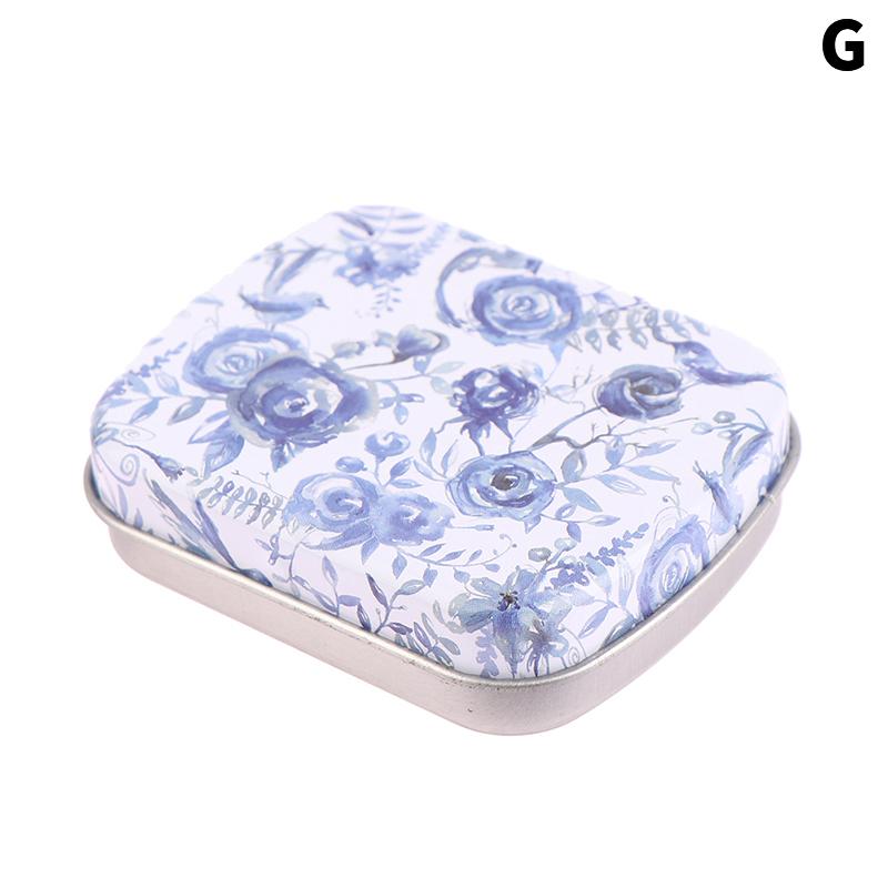 Мини-конькобежец, маленькая металлическая портативная коробка для хранения, мини-прямоугольные пустые банки на петлях