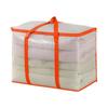 Closet Comforter Storage Bag With Clear View Body, Top Access and Carry Handles for Dorm Packing and Fabric Storage