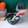 Creative Apple Shaped Multi Grid Design Seasoning Box Comes With 4 Spoons Perfect For Salt Sugar And Various Seasoning