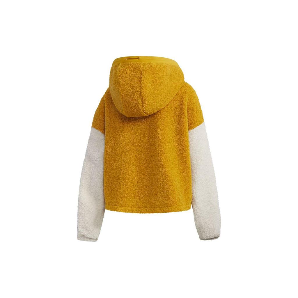adidas Куртка Urban Boa Color Block Casual Sports с капюшоном, женские куртки, золото GM1425