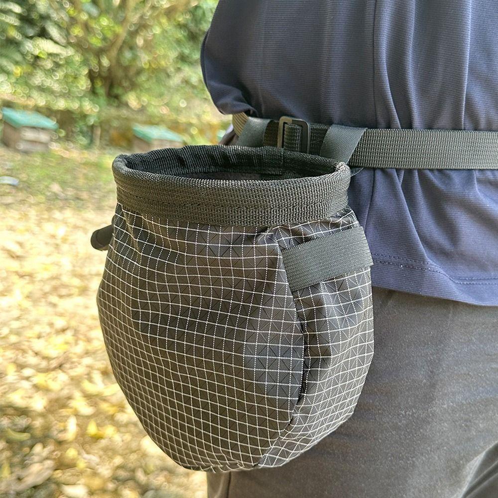Portable Rock Climbing Chalk Bag Drawstring Dry Magnesium Powder Pocket Running