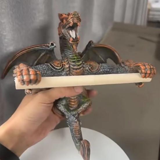 Диспенсер для туалетной бумаги «Дракон» Декоративный держатель для туалетной бумаги Настенный держатель для бумаги для ванной и кухни Подарок для любителей драконов