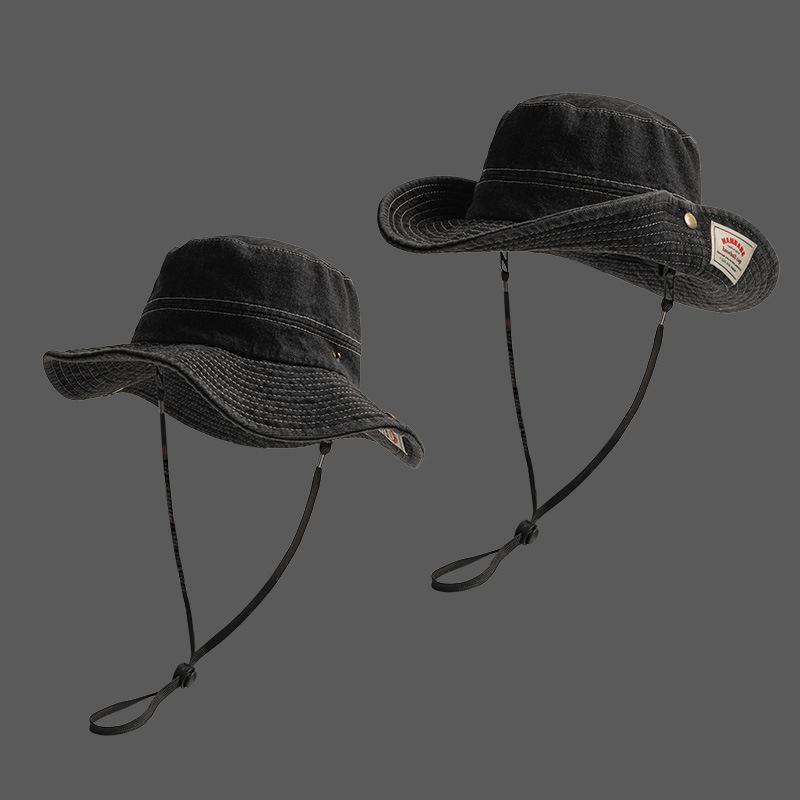 Джинсовая панама весна и лето уличная универсальная шляпа от солнца с широкими полями детская персонализированная наклейка горная шляпа мужская