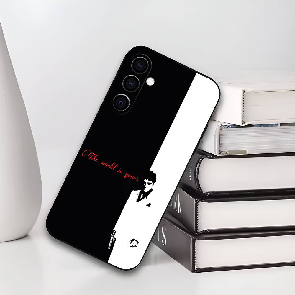 Silicone Soft Phone Case 'The World Is Yours' S-Scarfaces Compatible with Samsung Galaxy A73 A72 A71 A70 A53 A52 A51 A32 A31 A21