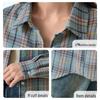 Women's Casual Plaid Long-Sleeve Shirt Jacket