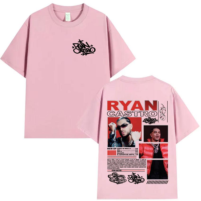 Rapper Ryan Castro Music Album Tour 2025 Merch Graphic Tshirt Men Casual Cotton Oversized T Shirts Aesthetic ONeck Loose Tops