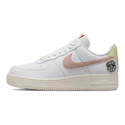 Air Force 1 07 SE Flower Power Женские кроссовки White Boarder-Blue Citron-Tint DJ6377-100