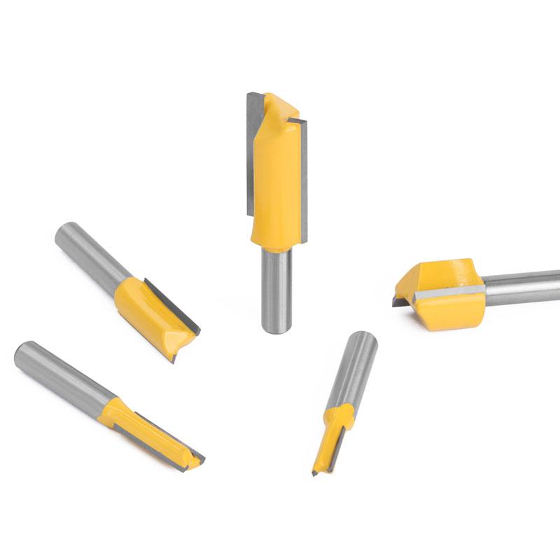 5 шт. 8 мм хвостовик прямая бита карбида вольфрама двойная флейта фреза фреза для дерева деревообрабатывающий инструмент