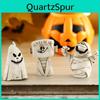 Resin Halloween Scene Decoration With Ghost Mummy Pumpkin Head Wind-up Girl Candle Cross European Style