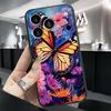 Чехол для телефона с узором «Цветок бабочки» для Apple iPhone 17 16 16E 15 14 13 12 11 Pro Max Plus Черный Мягкий Силикон