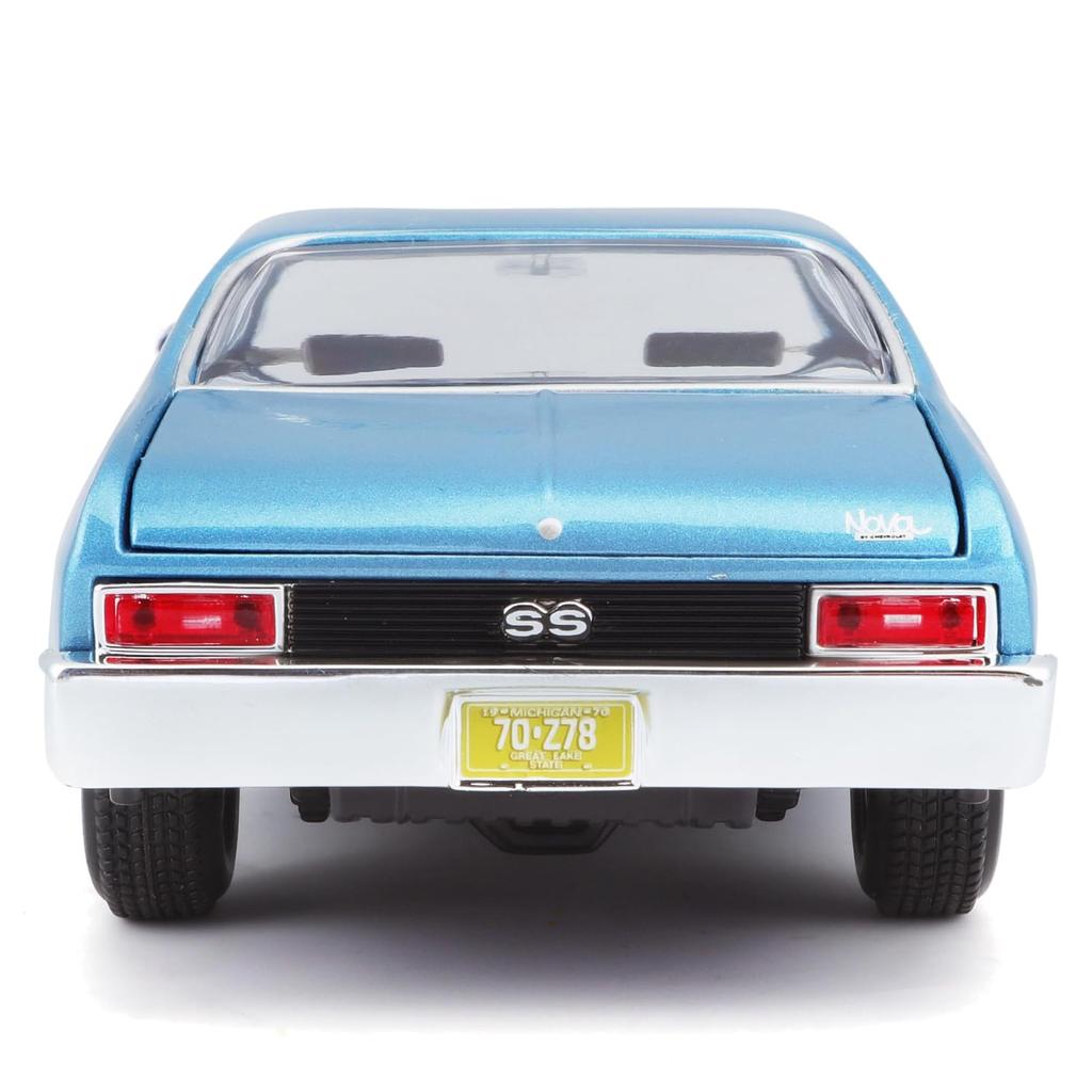 Maisto Chevrolet Nova SS Coupe 1970 Blue Mini Car Diecast Car Complete Product 31262 BU 1/24