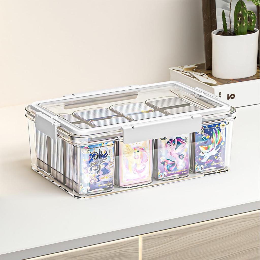 RAIN QUEEN Card Trading Card Pokemon Card Storage Storage Box with Removable Holds 1000 Pokemon Card Storage Duel Card and Large Capacity Box, Case,