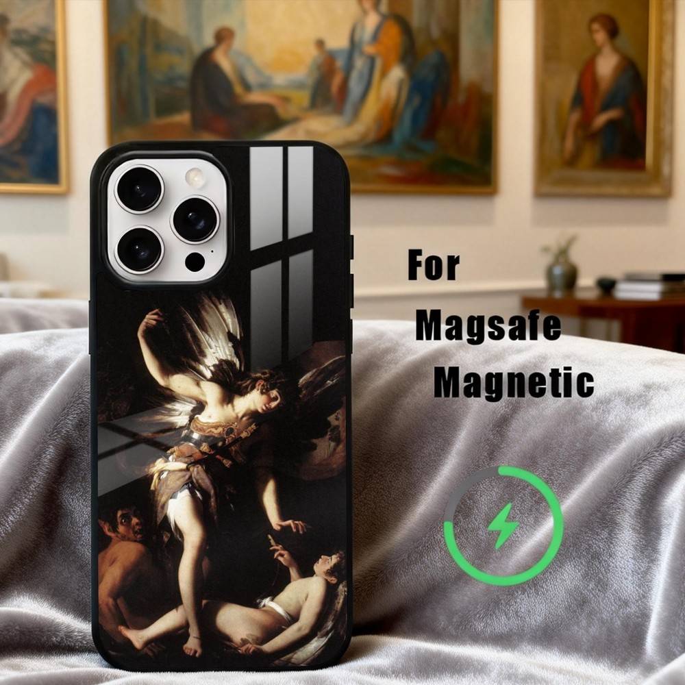 Art C-Caravaggio P-Paintings Phone Case For iPhone17,16,15,14,13,12,11 Plus,For Magnetic Wireless Charge Cover