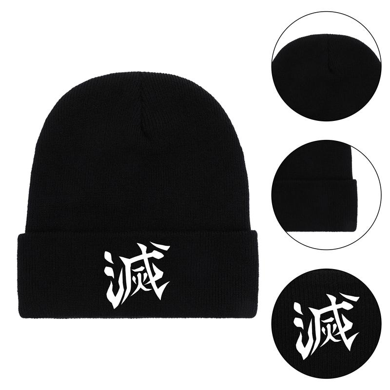 Шапки-шапки «Убийца Демонов», черепа, зимняя теплая вязаная шапка унисекс для взрослых, Kimetsu No Yaiba, шапки с капюшоном в стиле аниме «Манга»