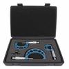 3-Piece Micrometer, Digital Micrometer, Bearing Steel Micrometer, 0-75mm Professional Tube Outer Thickness Diameter Indicator Gauge, Measuring Tool Fo