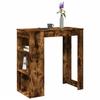 VidaXL Bar Table with Shelves Smoked Oak Engineered Wood, Pub Table, High Table, Bar Stool Table, Table 854359
