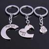 3Pcs/Set Love Heart Big Middle Little Sisters Charm Keychain Key Ring Gifts