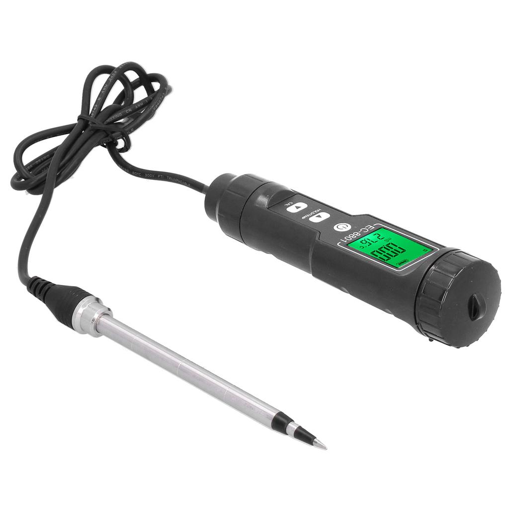 Тестер температуры почвы EC с подсветкой Портативный измеритель проводимости Гидропоника Сельское хозяйство