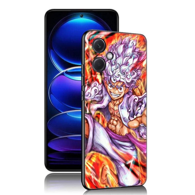 Luffy's Gear 5 аниме черный силиконовый чехол для телефона Xiaomi Redmi Note 10 11 11S 12 13 4G 8 9 11T Pro 5G Plus 8T 9S 10S 12S