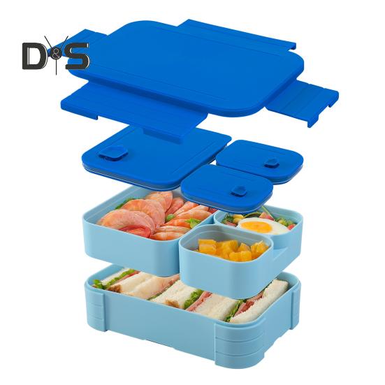 Ланч-бокс Bento для взрослых и детей, герметичный контейнер для ланча без бисфенола А, контейнер для планирования еды с несколькими отделениями