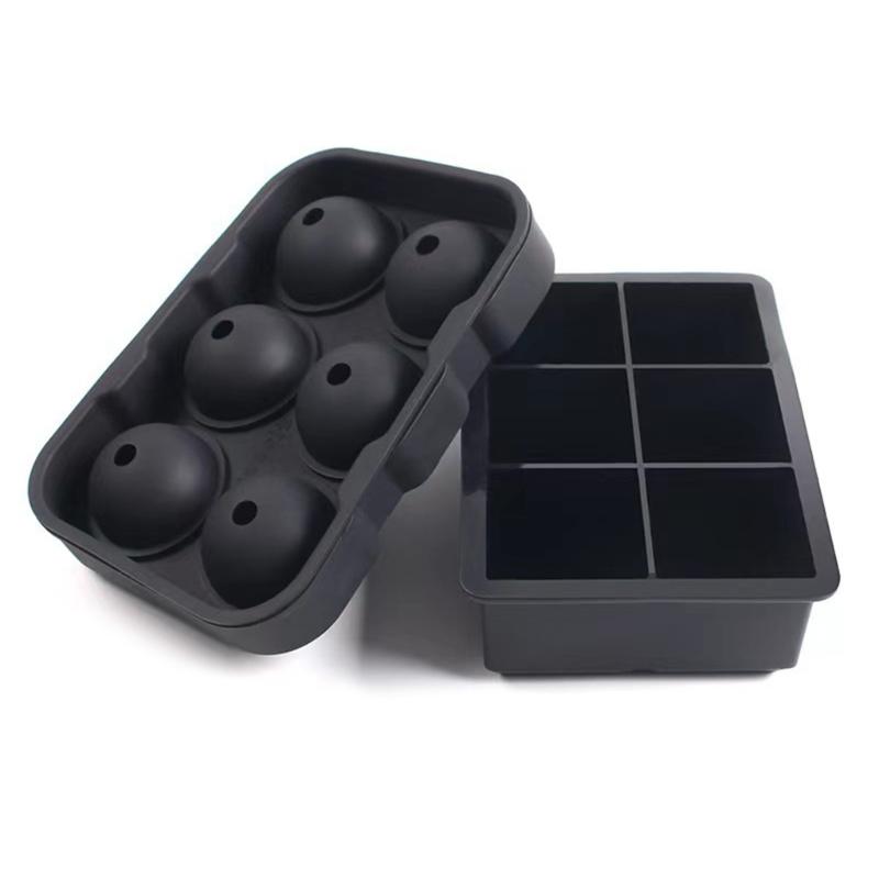 Ice Balls Maker Reusable Ice Cube Tray Easy Release Silicone Square Round Ice Cube Tray for Whiskey Cocktails Bourbons