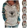 Women's Printed Round Neck Long Sleeve Pullover Casual Sweatshirt