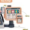 Cash Register Toy for Kids Pretend Play Store with Music Lights Ice Cream Dessert Playset Coffee Machine Kitchen Set for Toddler