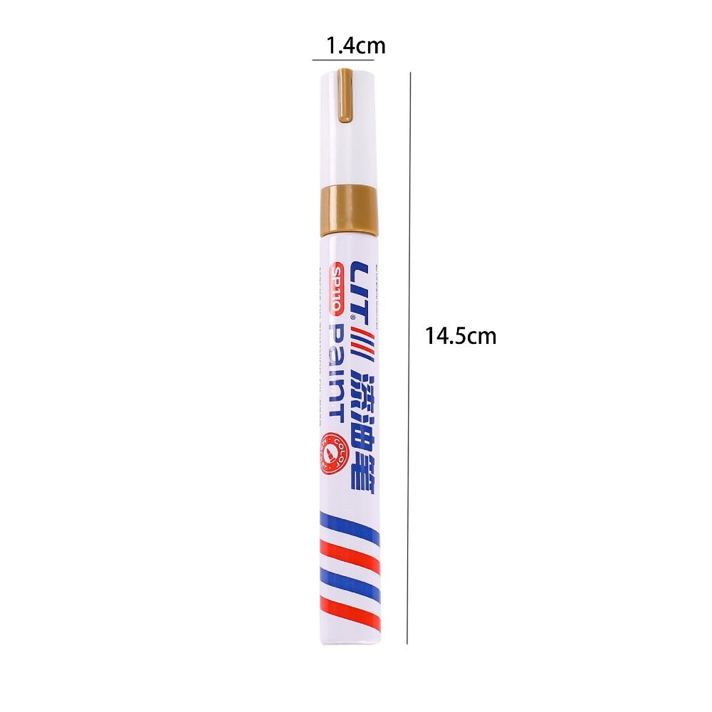 12 Colors Metal Paint Pen Colorful Oil-based Colored Drawing Marker Multi-purpose Brush Pen Tire