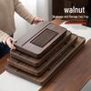 Walnut Style Dual-Use Drainage Tea Tray
