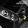 AABIH1 Car Wheel Tire Valve Stems Caps with car Keychain keyrings For Mercedes benz A B R G Class AMG GLK GLA CLA W204 W251 W176