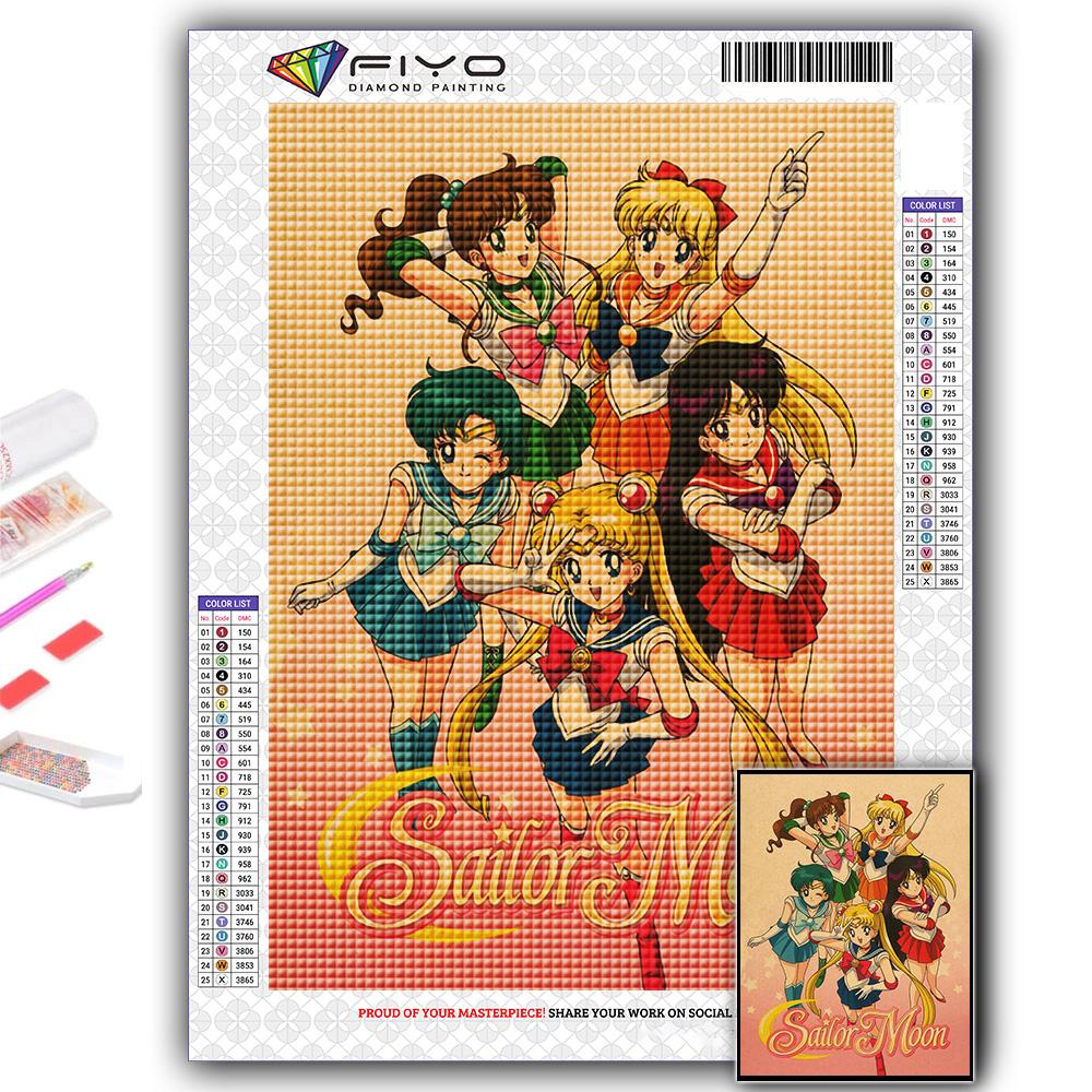 5D Алмазная картина Сейлор Мун DIY Алмазная вышивка Горный хрусталь Украшение дома