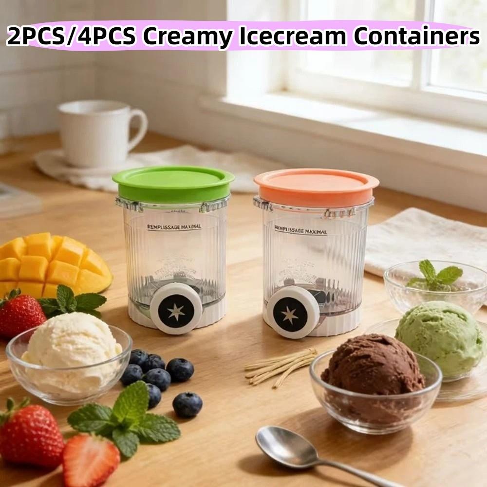 2PCS/4PCS Replacement Ice Cream Cup Creamer Ice Cream Maker Machine Accessories