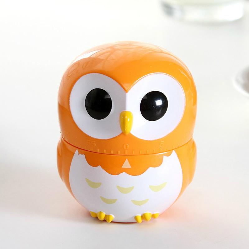 Cartoon Owl Learning Mechanical Time Timer 60 Minutes Kitchen Cooking Oven Mechanical Timer Countdown Clock Home Decor
