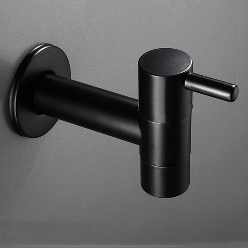 Черный кран, настенный маленький кран, декоративный садовый кран, швабра, стиральная машина для бассейна, кран для воды, кран для раковины