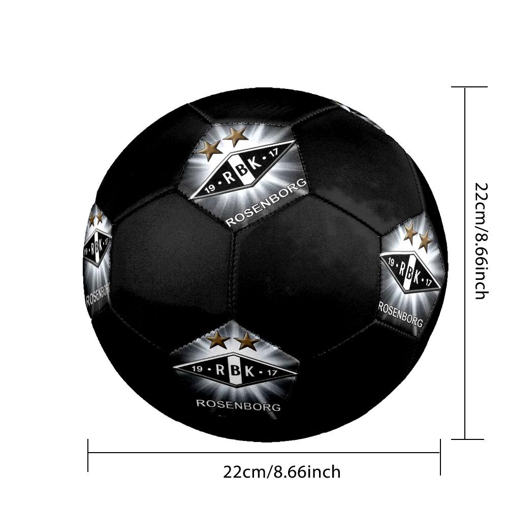 1PC Rosenborg Ballklub logo size 5 soccer ball PrahaIndoor Soccer Ball Colorful All Ages Machine Stitched PVC Competition Ready Durable High-Bounce