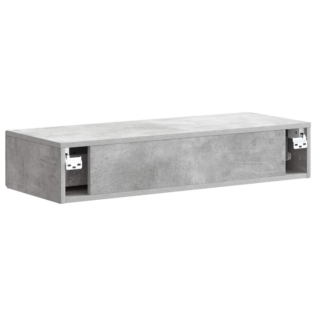 Wall Mounted Side Table Concrete Grey 87.5 x 34.5 x 17 cm