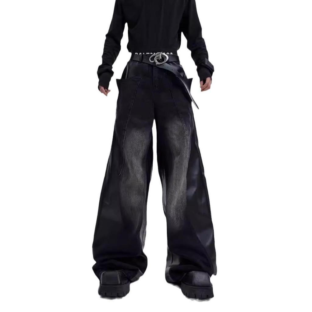 Men's High Street Black Washed Straight Jeans - Autumn/Winter Edition