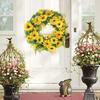 Artificial Sunflowers Wreath for Front Door Farmhouses Wedding Holiday Decorations, Front Door Wreath Spring Wreath