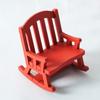 Миниатюрное кресло-качалка 1:12/1:16 масштабных декоративных моделей из дерева, миниатюрный стул, фигурка кукольного домика