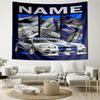 Custom Name Fast & Furious Print Tapestry, Backdrop, Easy Setup, Ideal for Bedroom, Office & Living Room, with Aesthetic Wall Hanging Decor.