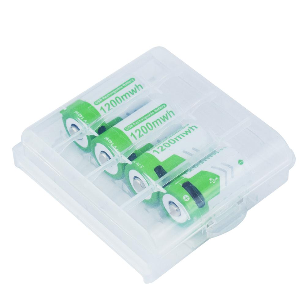 PALO Новая литий-ионная аккумуляторная батарея 14250 1/2AA 3,7 В 1200 мВтч(350mAh) Зарядка аккумуляторов типа C ER14250