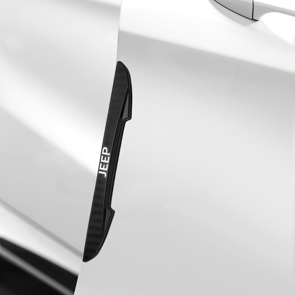 AOY5 4Pcs Car Anti-Collision Bumper Strips Door Side Edge Protective Stickers For Jeep Renegade Compass Wrangler jk Cherokee Grand