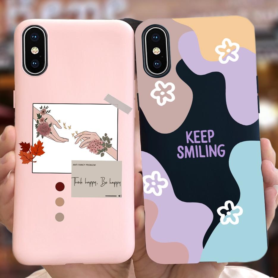 For Apple iPhone X XR XS Max Case Stylish Art Painted Cover Soft TPU Fundas Phone Case For iPhone XR iPhoneX XS Max Cover Bumper