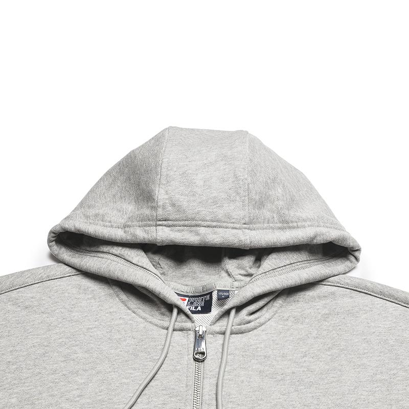 Men's FILA Jackets Unisex Soft Heather Gray Hooded (Non-detachable) Moderate Straight Fit